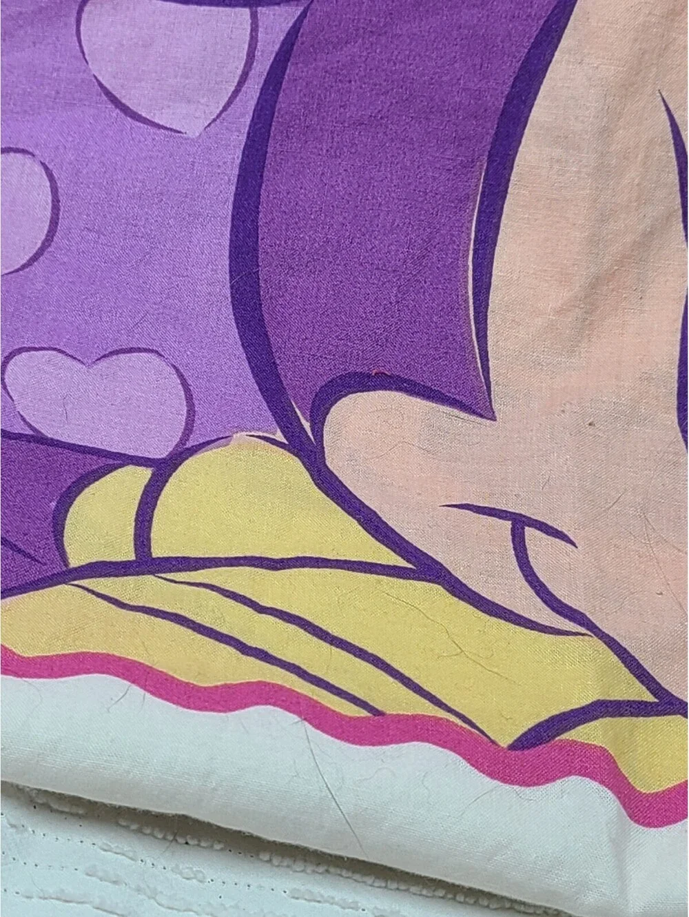 90s Minnie Mouse Cut N Sew 2 Pillows Pink Purple 4 Panels Disney Princess Theme